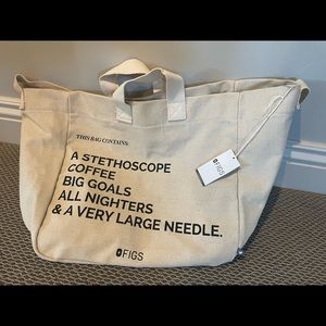 FIGS large canvas tote bag